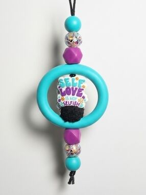 Self Love Car Charm Rear View Mirror Hanging Car Accessory Lightweight Beaded‎